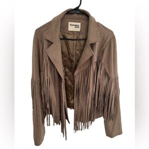 Savanna Jane Fringe Faux Suede Jacket